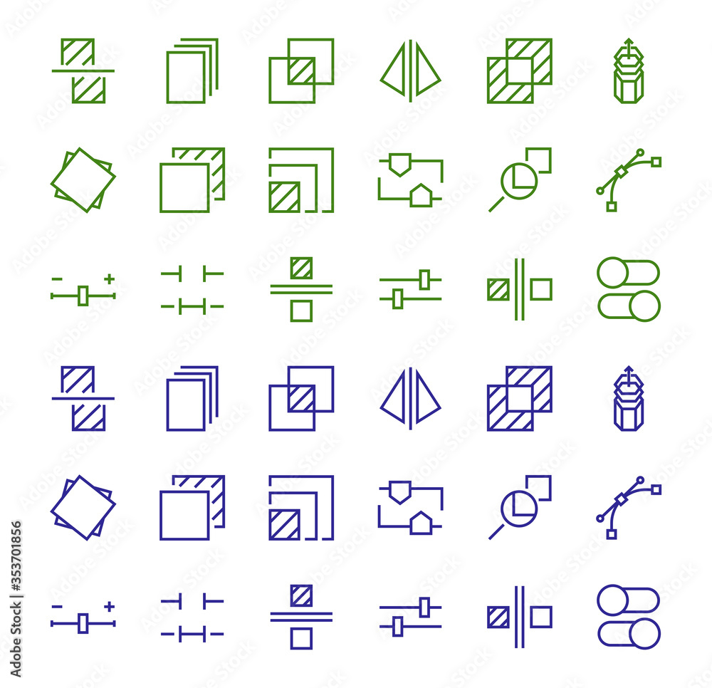 A simple set of image editing related vector line icons. Contains icons such as crop, copy, scale, rotate and more. Editable stroke. 48x48 Pixel Perfect. On white background A simple set of image editing related vector line icons. Contains icons such as crop, copy, scale, rotate and more. Editable stroke. 48x48 Pixel Perfect. On white background