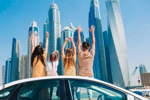 Photography Summer car trip and young family on vacation
