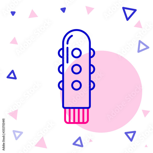 Line Dildo vibrator for sex games icon isolated on white background. Sex toy for adult. Vaginal exercise machines for intimate. Colorful outline concept. Vector. Illustration
