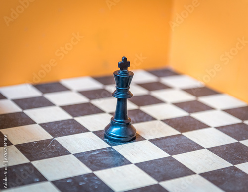 single chess piece on a board