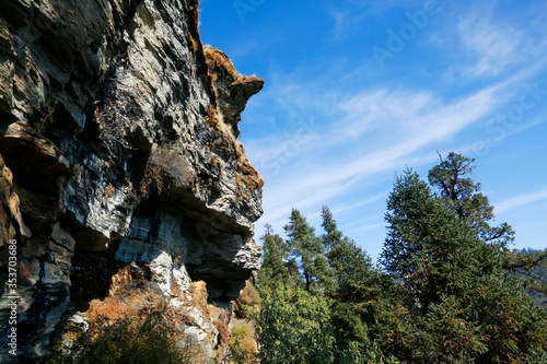 landscape view of rock mountain  - himalaya myagdi nepal photo