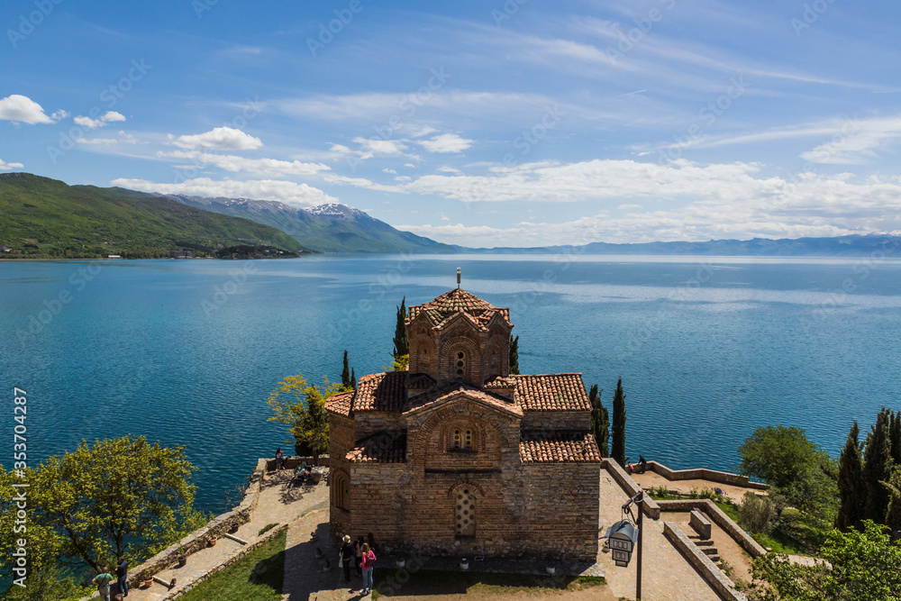 Church of St. John at Kaneo overlooking Lake Ohrid, North Macedonia (FYROM)