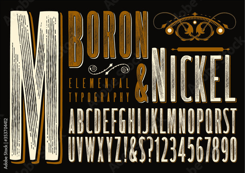 Boron & Nickel Rustic Alphabet