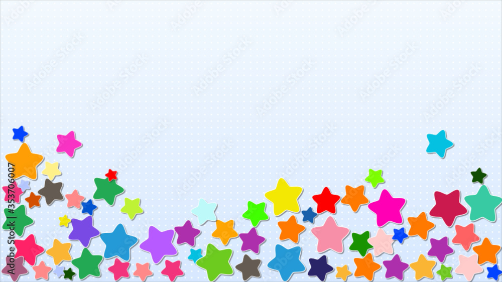 blue background with colorful stars