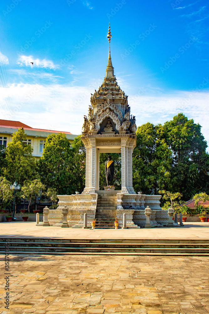 A beautiful view of Phnom Penh city, the capital of Cambodia.