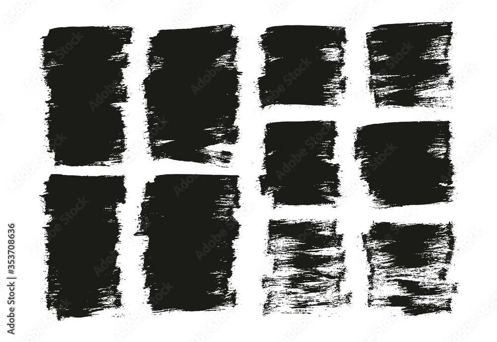 Flat Paint Brush Thin Half Background Mix High Detail Abstract Vector Background Set Flat Paint Brush Thin Half Background Mix High Detail Abstract Vector Background Set
