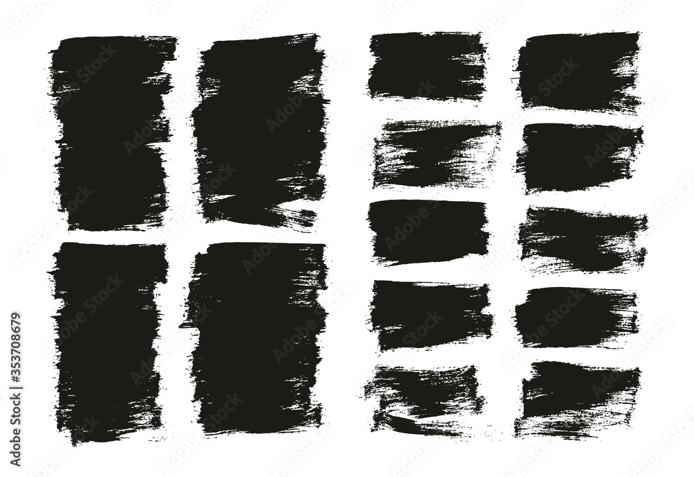Flat Paint Brush Thin Half Background Mix High Detail Abstract Vector Background Set Flat Paint Brush Thin Half Background Mix High Detail Abstract Vector Background Set