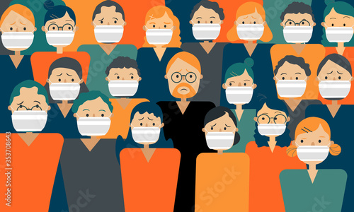 People with medical mask.