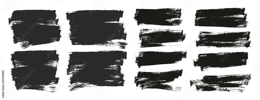 Flat Paint Brush Thin Half Background Mix High Detail Abstract Vector Background Set Flat Paint Brush Thin Half Background Mix High Detail Abstract Vector Background Set