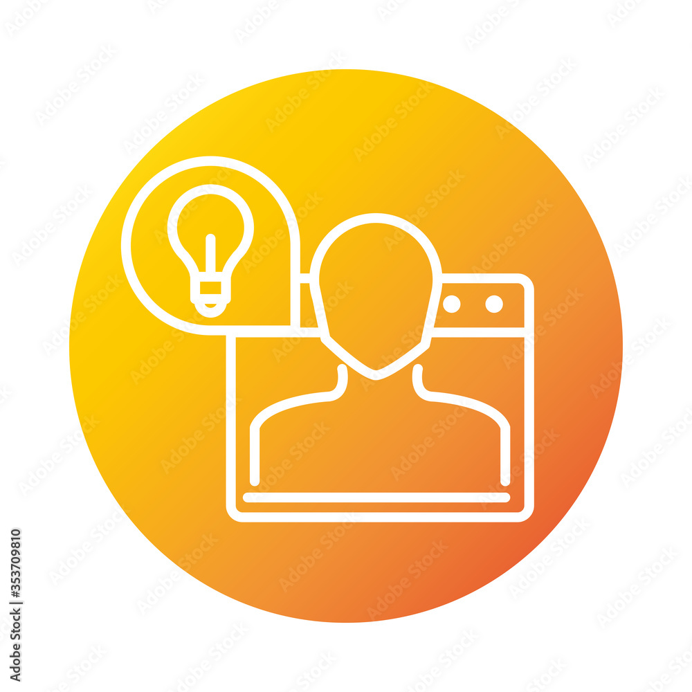 website course avatar thinking online education and development elearning gradient style icon website course avatar thinking online education and development elearning gradient style icon