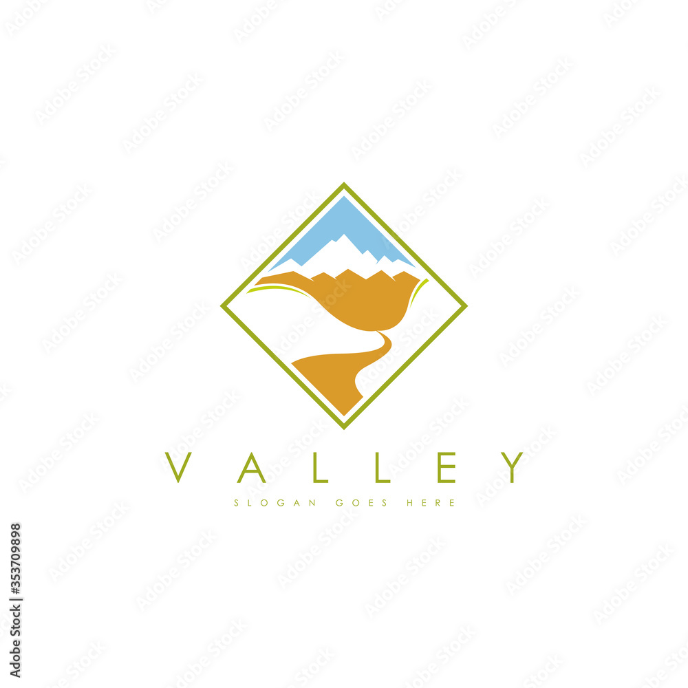 Valley logo template vector