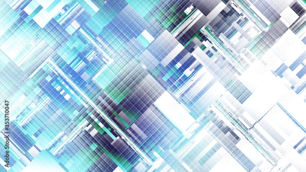 Fototapeta premium Digital art fractal background. Psychedelic futuristic abstract pattern.