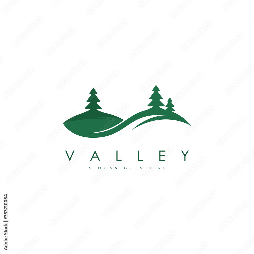 Valley logo template vector