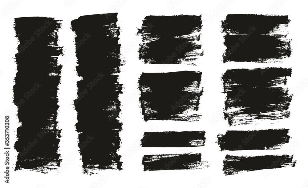 Flat Paint Brush Thin Half Background Mix High Detail Abstract Vector Background Set Flat Paint Brush Thin Half Background Mix High Detail Abstract Vector Background Set