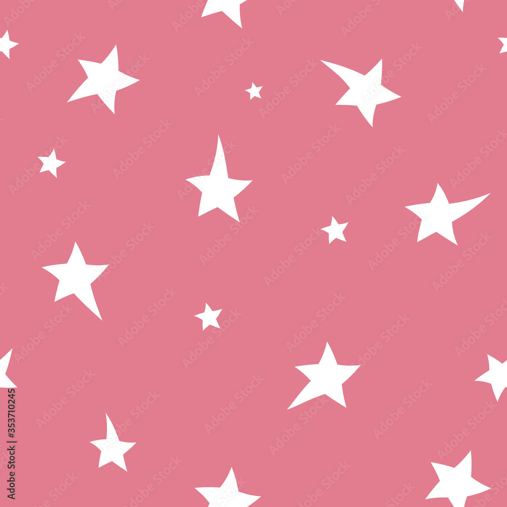 Asterisks.  Seamless pattern. Design for fabric, wrapping paper, background, wallpaper. Vector.
