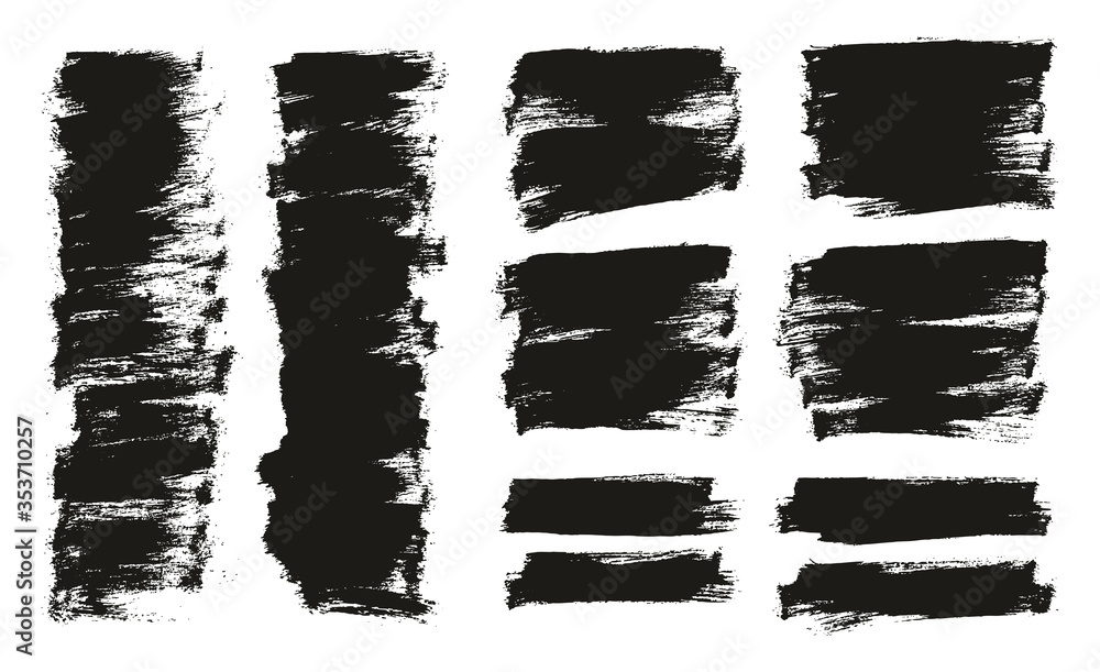Flat Paint Brush Thin Half Background Mix High Detail Abstract Vector Background Set Flat Paint Brush Thin Half Background Mix High Detail Abstract Vector Background Set