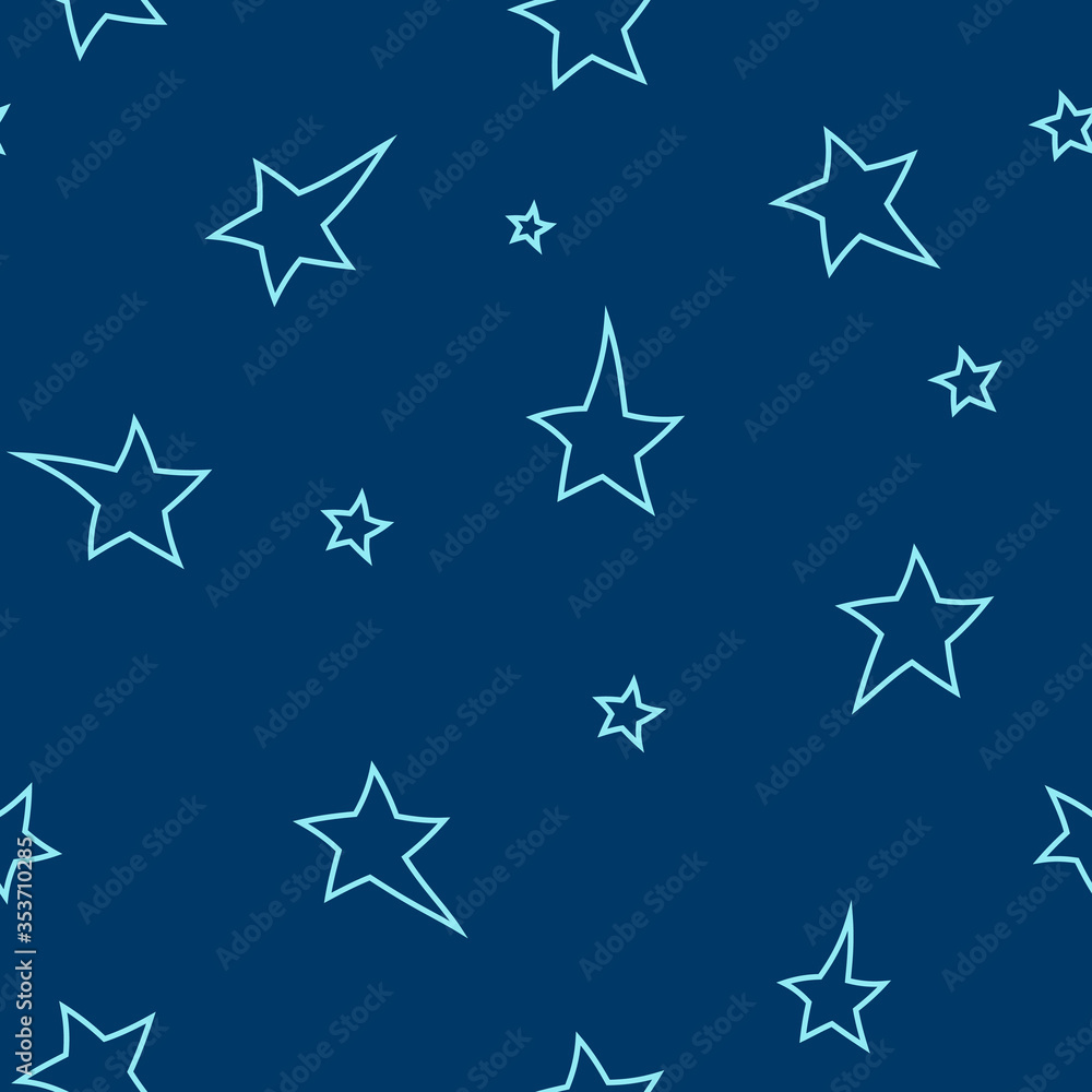 Asterisks. Seamless pattern. Design for fabric, wrapping paper, background, wallpaper. Vector. Asterisks. Seamless pattern. Design for fabric, wrapping paper, background, wallpaper. Vector.