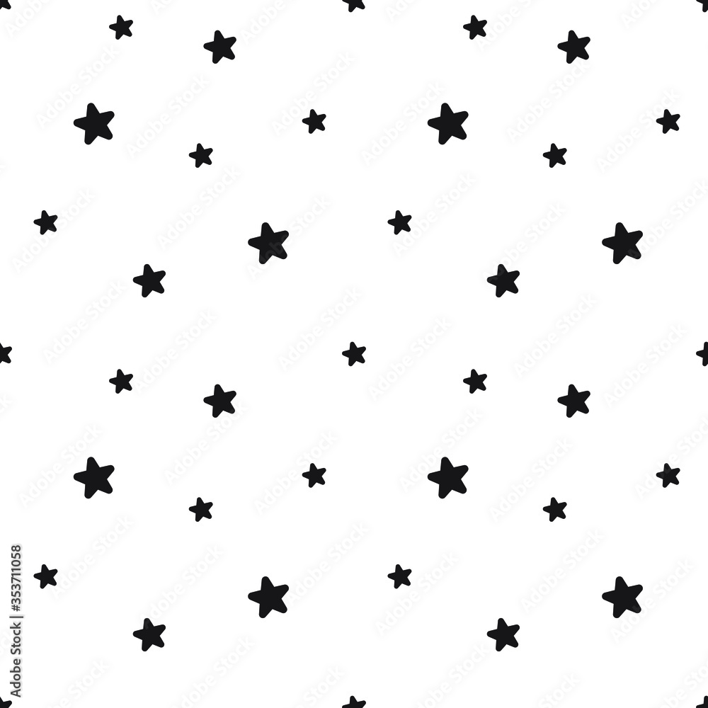 Obraz premium Vector seamless star pattern, star background.