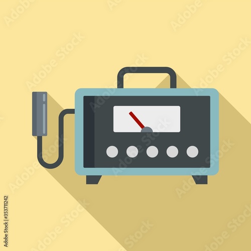 Dosimeter device icon. Flat illustration of dosimeter device vector icon for web design