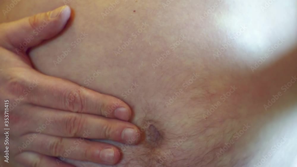 Obese Man Showing His Fat Belly. Obese Man Showing His Fat Belly.