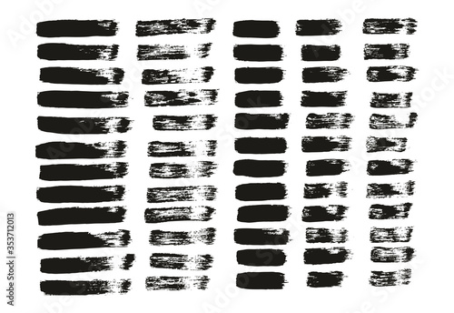 Flat Paint Brush Thin Straight Lines High Detail Abstract Vector Background Mix Set 