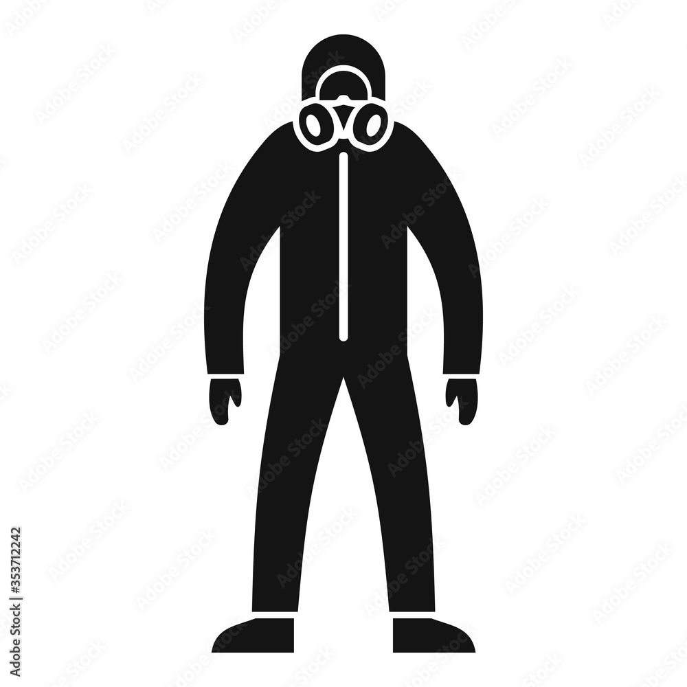Man radiation costume icon. Simple illustration of man radiation costume vector icon for web design isolated on white background