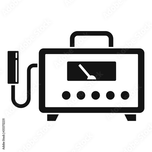 Dosimeter device icon. Simple illustration of dosimeter device vector icon for web design isolated on white background