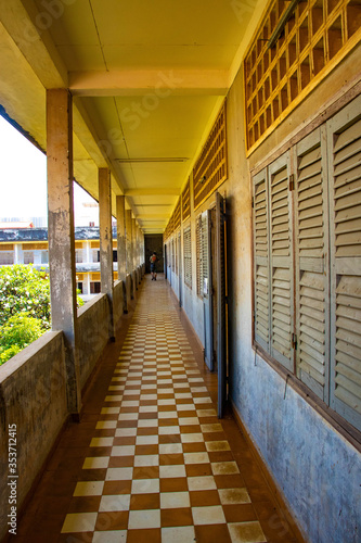 A view of Tuol Sleng  the Genocide Museum at Phnom Penh  Cambodia.