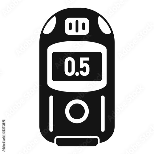 Digital dosimeter icon. Simple illustration of digital dosimeter vector icon for web design isolated on white background