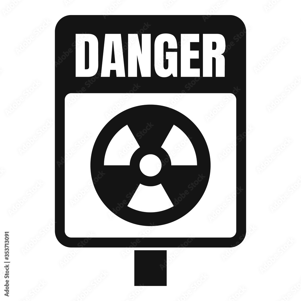Obraz premium Danger zone icon. Simple illustration of danger zone vector icon for web design isolated on white background