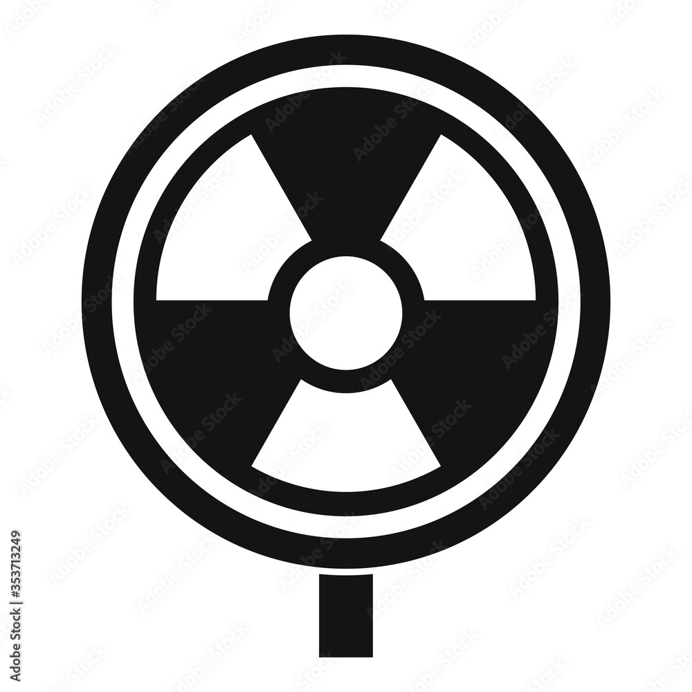 Hazard radiation icon. Simple illustration of hazard radiation vector icon for web design isolated on white background