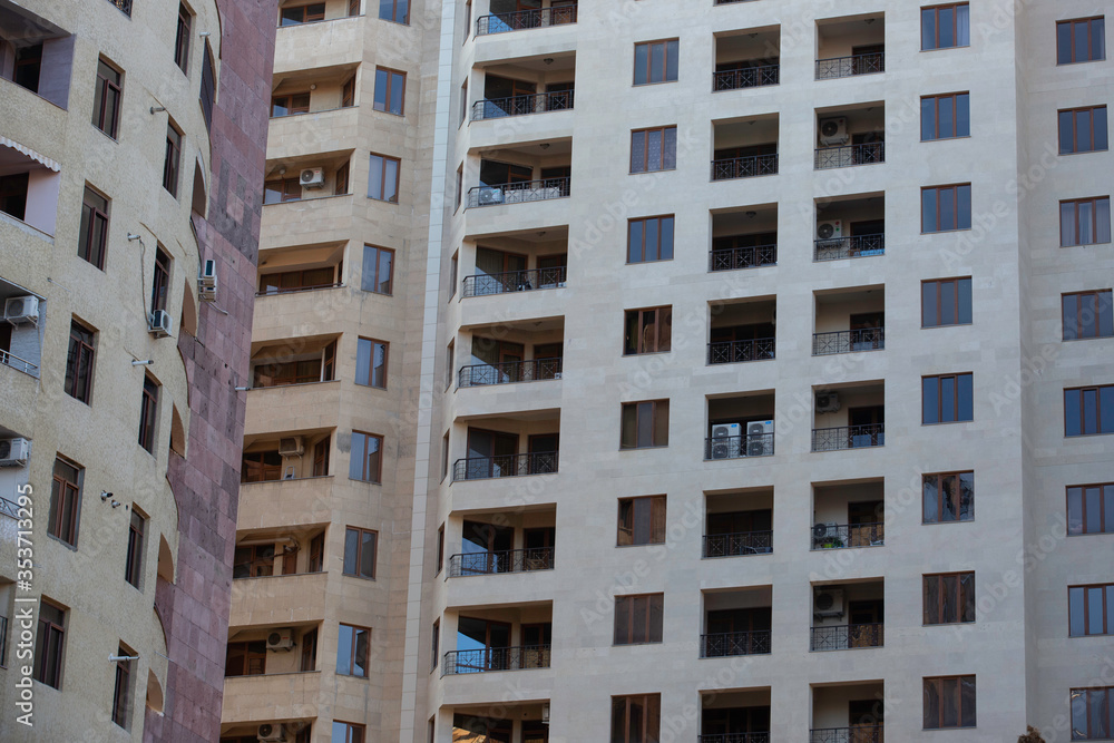 modern apartment building in Yerevan modern apartment building in Yerevan