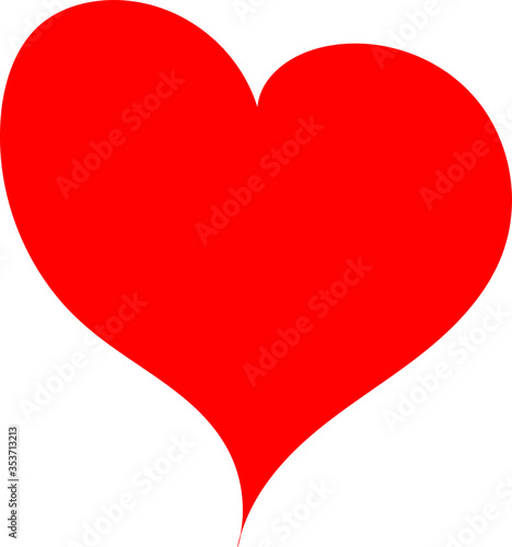 Free Download Red heart - a symbol of lovers and a romantic sign. Beautiful vector drawing for decoration screensavers. - GFXLoad