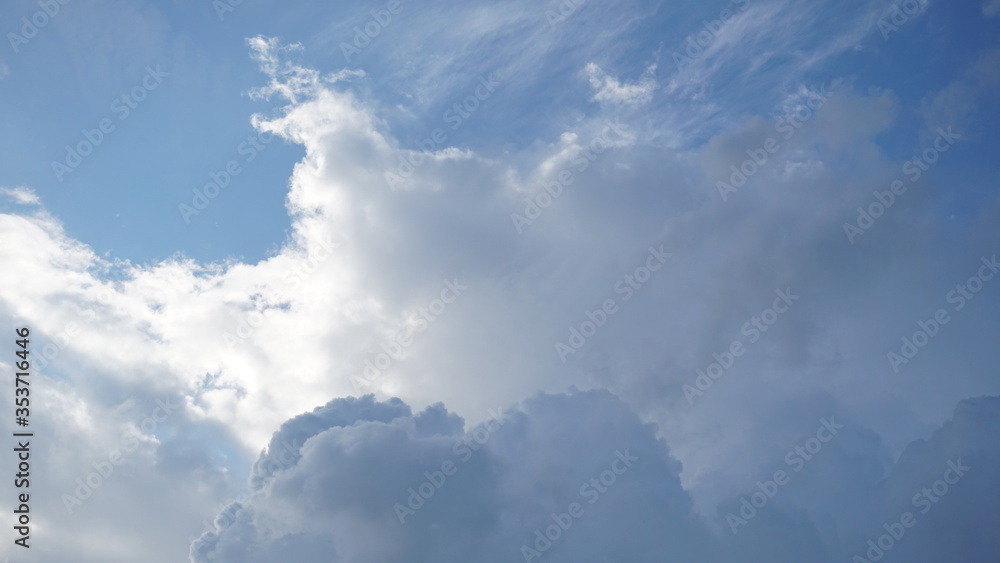 Obraz premium Blue sky with clouds background