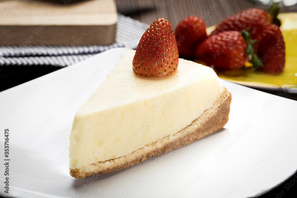 delicious slice of cheesecake on a plate delicious slice of cheesecake on a plate
