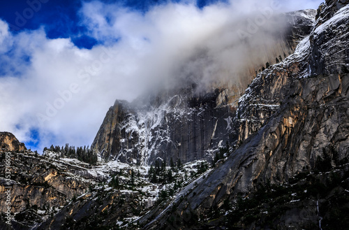 Clouds on Half Dome, Yosemite National Park, California