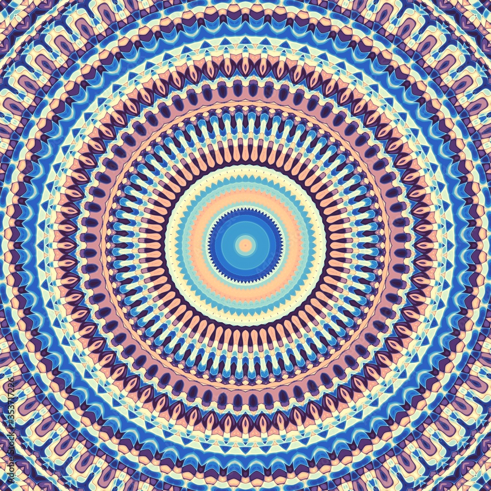 Abstract Mandala pattern. Round ornament. Abstract Mandala pattern. Round ornament.