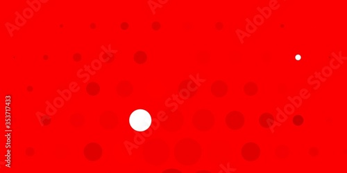 Light Red vector layout with circle shapes. Colorful illustration with gradient dots in nature style. Design for your commercials.