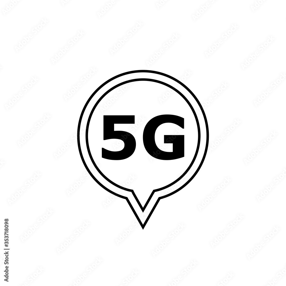 5g wifi signal quality icon. Wireless technology sign isolated on white background 5g wifi signal quality icon. Wireless technology sign isolated on white background