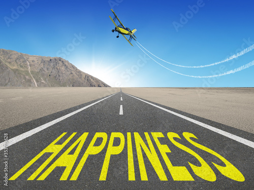Happiness sign for freedom concept.