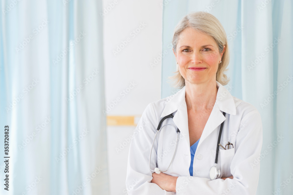 Portrait of senior female doctor in her office Portrait of senior female doctor in her office