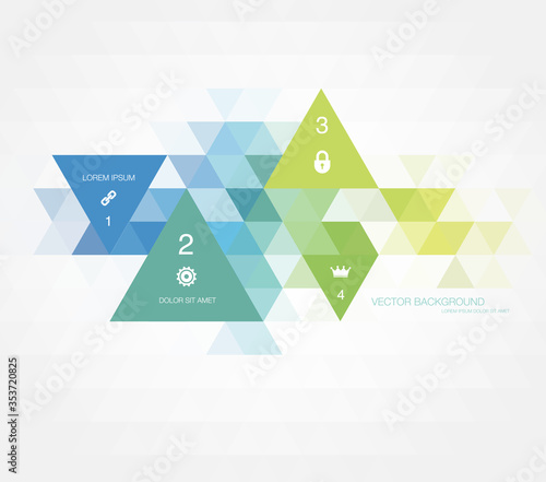 Vector modern colorful geometric pattern, triangular mosaic background