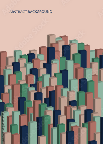 Abstract vector background. Volumetric geometric shapes. Cover design for magazine, book, screensaver, banner.
