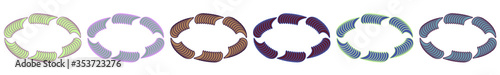 A set of shell bracelets. Fashion simple accessories. Color vector illustration.