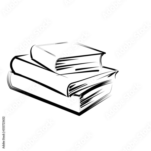 Back to school concept. Books and pensil. 