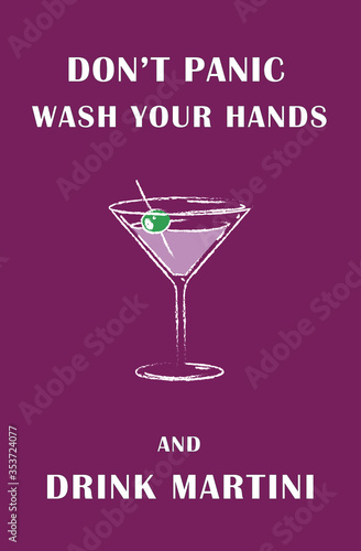 Wallpaper Mural Cocktail with martini. Vector Torontodigital.ca