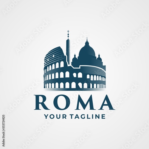 roma vector logo template design