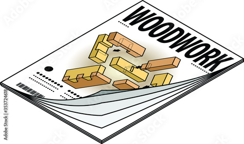 Icon of a woodwork magazine with diagram of different joinery techniques.