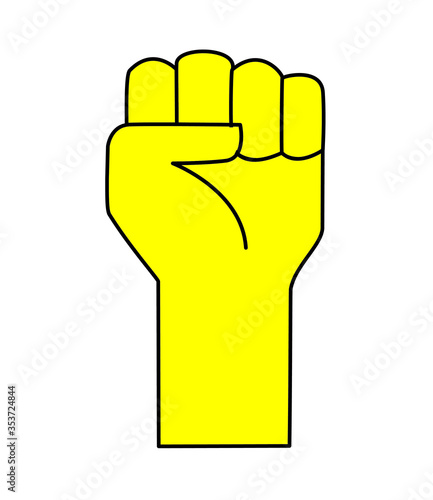 clenched fists held in protest vector illustration. art freedom. Strike and protest concept. 