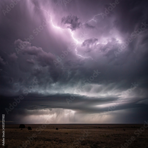 Dramatic Lightning Storm on the Great Plains During Springtime © Laura Hedien